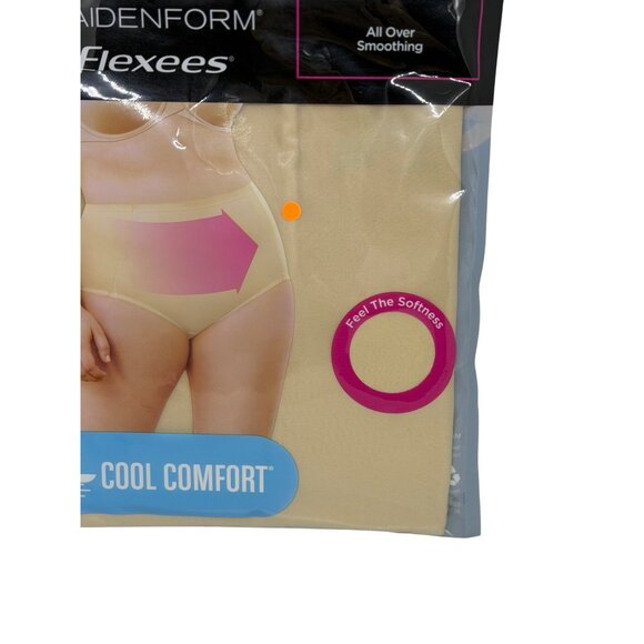 NWT Maidenform Flexees 2XL Brief Nude Light Control Smoothing Panty Comfort Fit - Picture 3 of 4